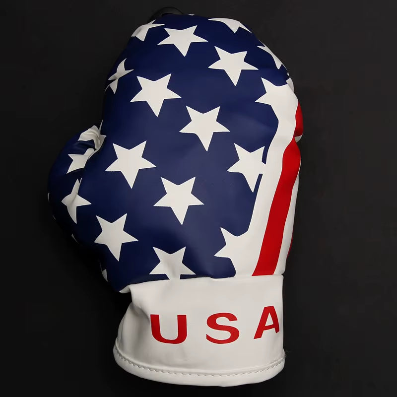 Golf Club Head Cover for Driver Fairway USA Flag Boxing Glove Headcovers Golf Club Protector