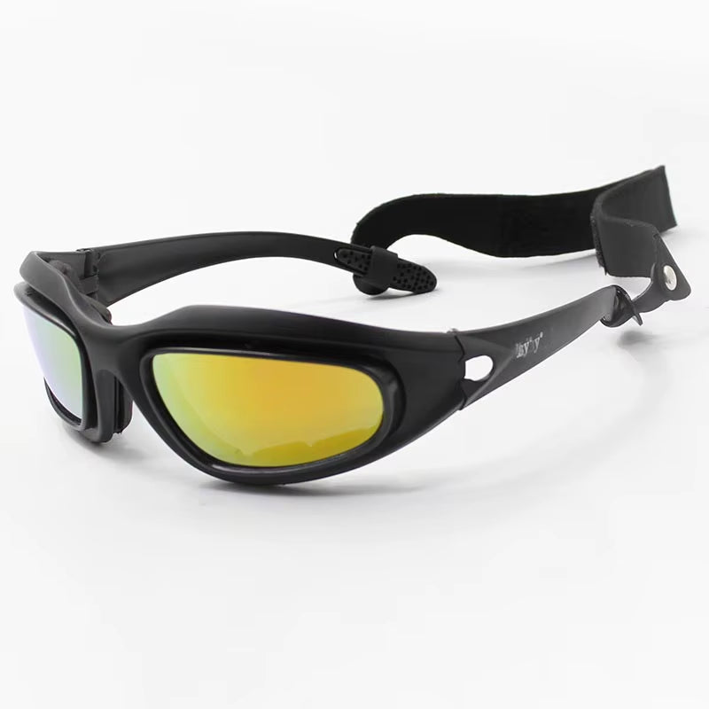 Daisy C5 Army Goggles Desert Storm 4 Lens Outdoor Sports Hunting Sunglasses anti UVA UVB X7 Polarized War Game Motorcycle Glasse