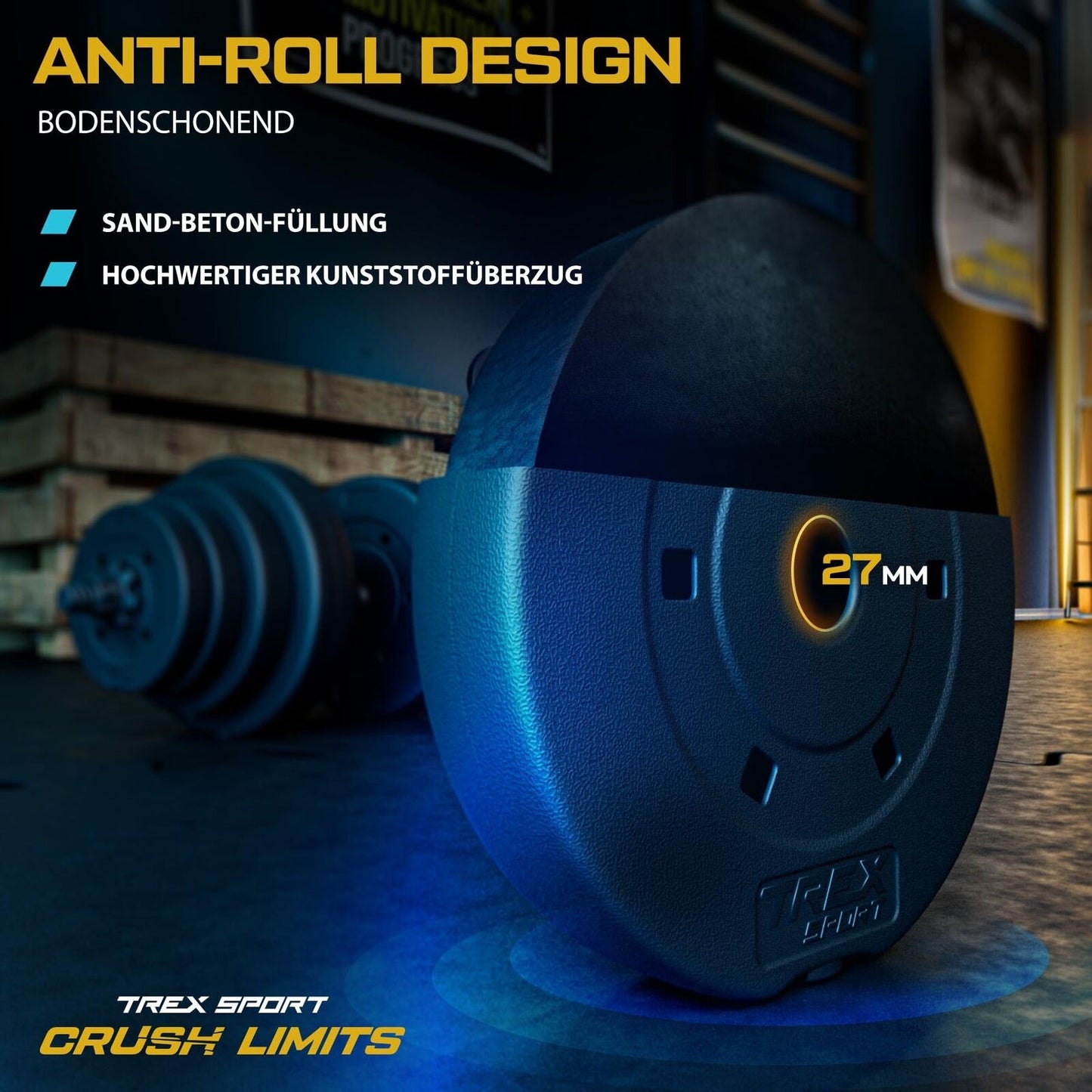 TREX SPORT Hanteln Set | Kurzhanteln 2Er Set | 20Kg 40Kg Hantel Dumbbell Set ...