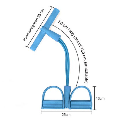 TPE Puller Pedal Ankle Abdominal Exerciser Sit-Up Pull Rope Expander Elastic Bands Home Gym Sport Training Fitness Equipment